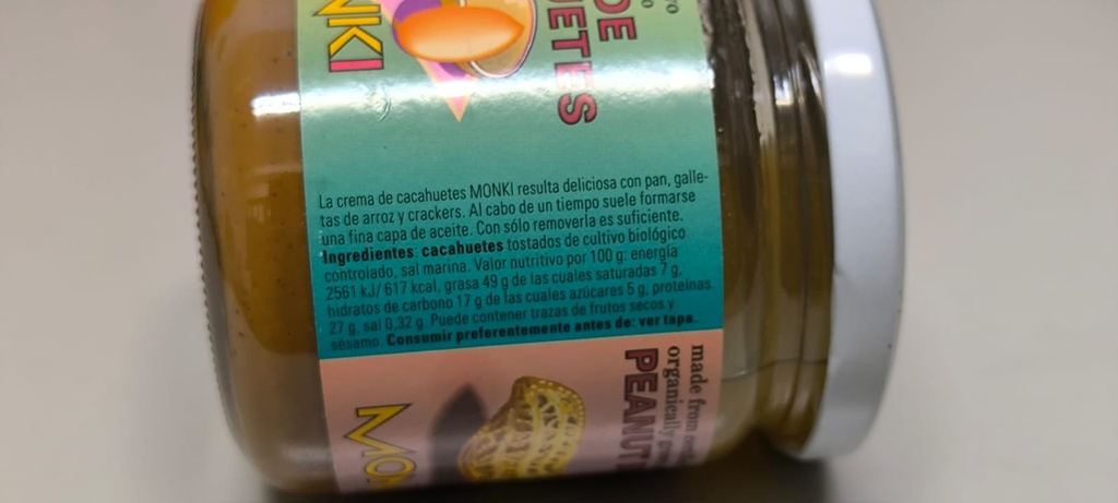 CREMA CACAHUETE MONKI (330 GR)