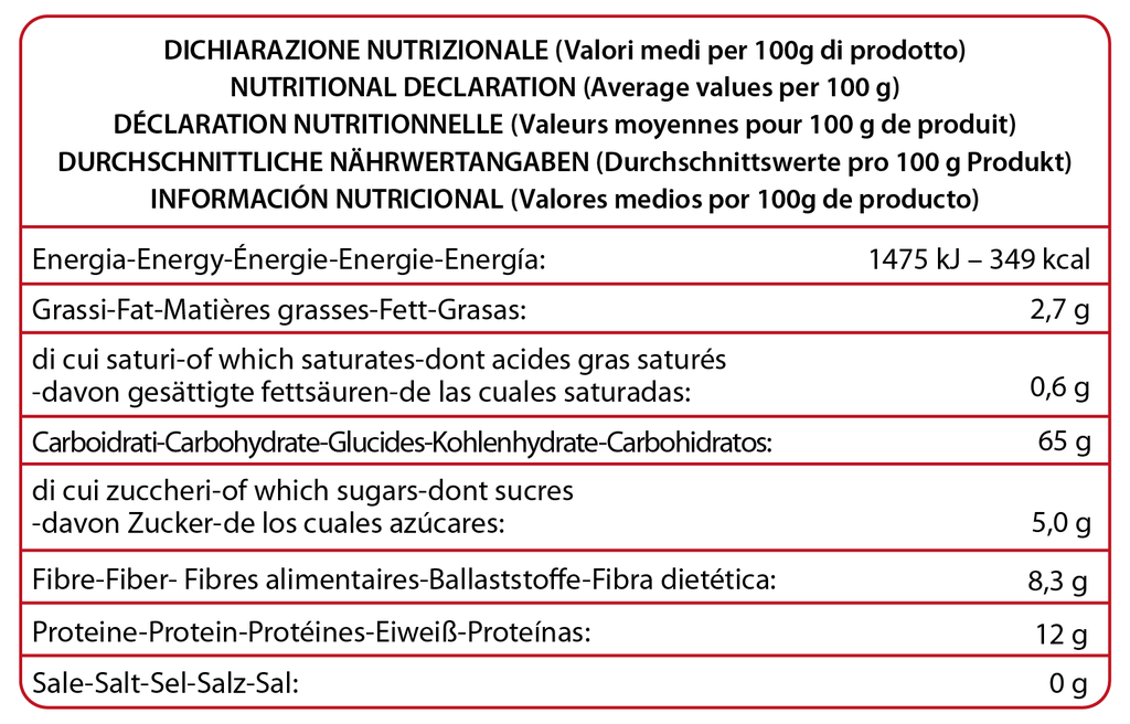 MACARRONES INTEGRALES DE SEMOLA Castagno (500 g)