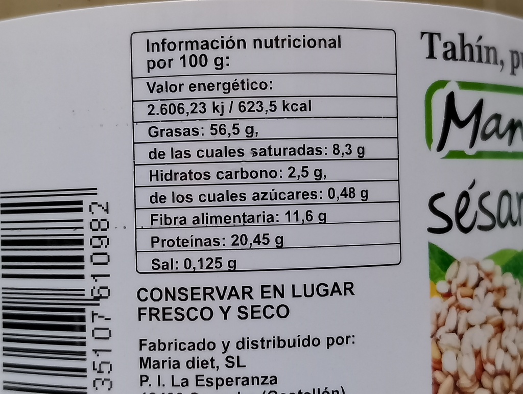 TAHIN BLANCO Mandolé (675 gr)