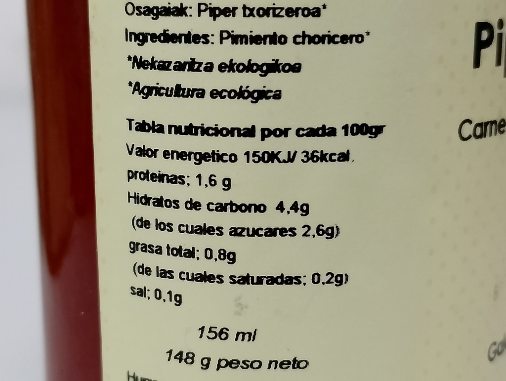 CARNE DE PIMIENTO CHORICERO DE GERNIKA (148 gr)