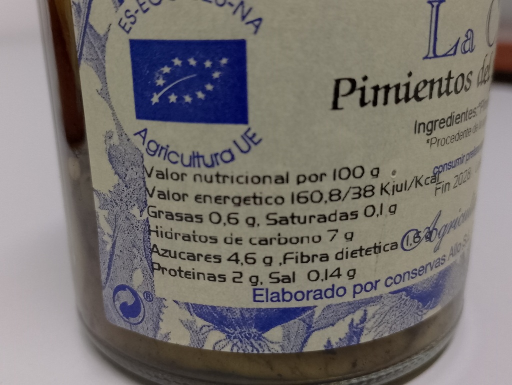 PIMIENTO DEL PIQUILLO VERDE EN TIRAS La churta (215 gr)