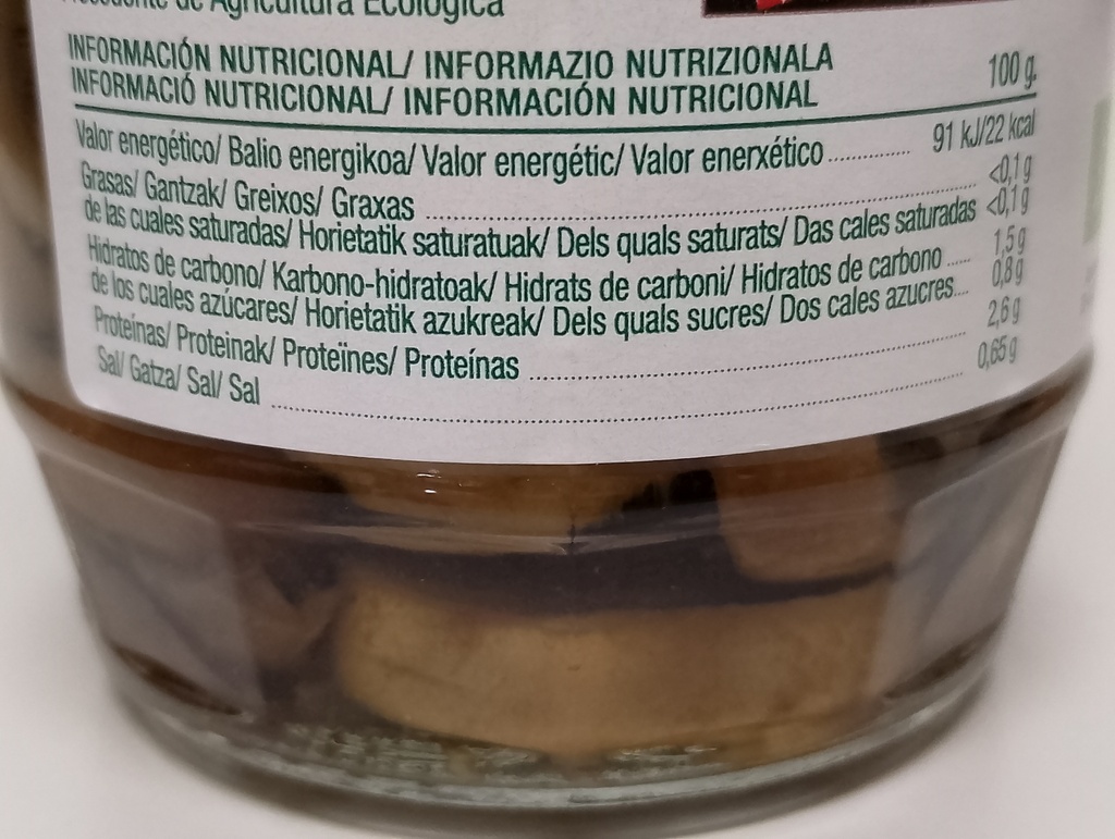 CHAMPIÑÓN EN RODAJAS Ekolo (350 gr)