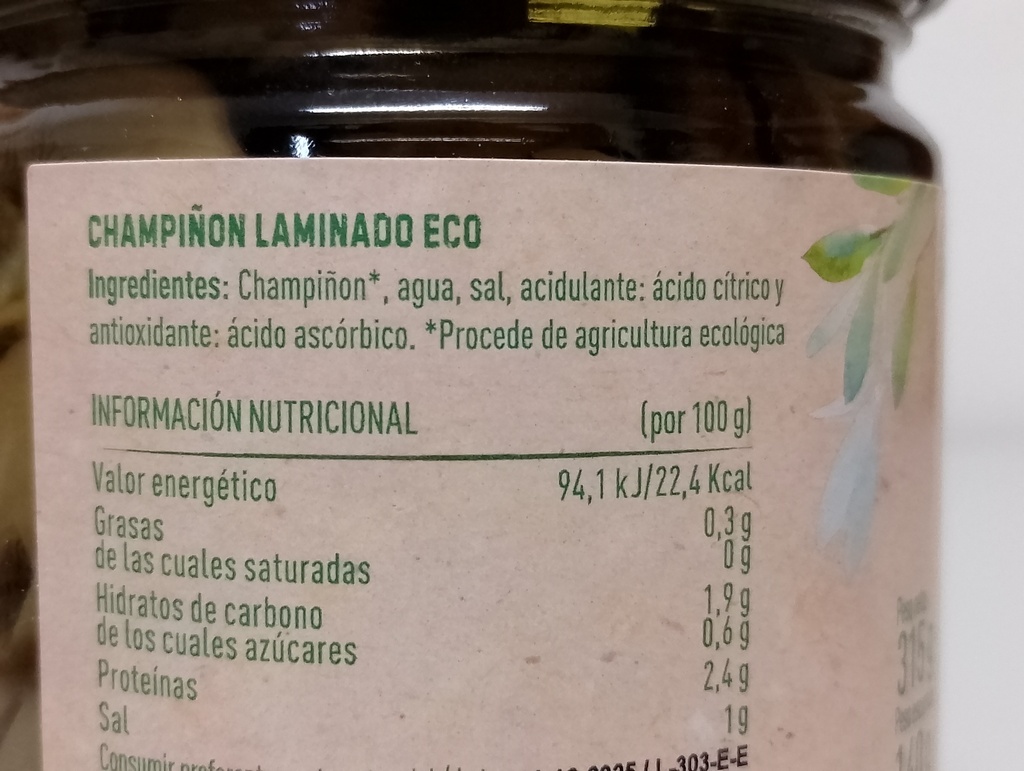 CHAMPIÑÓN LAMINADO Gumendi (315 gr)