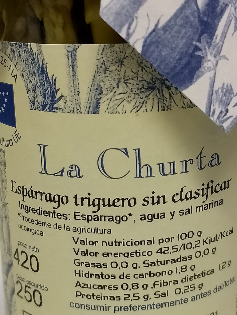 ESPÁRRAGO TRIGUERO La churta (420 gr)
