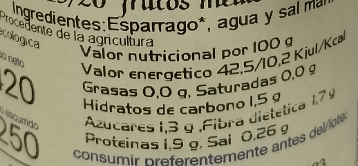 ESPÁRRAGO 4-6 FRUTOS La churta (420 gr)