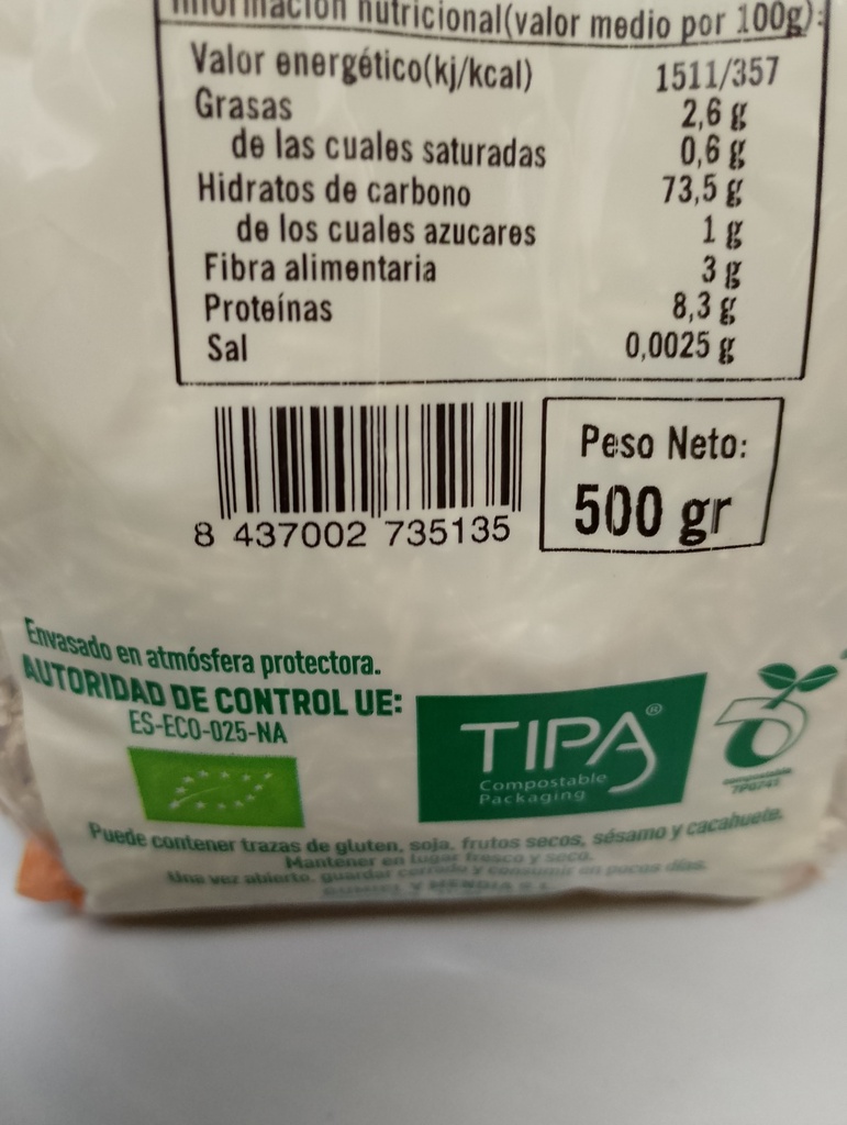 ARROZ BASMATI INTEGRAL Gumendi (500 gr)