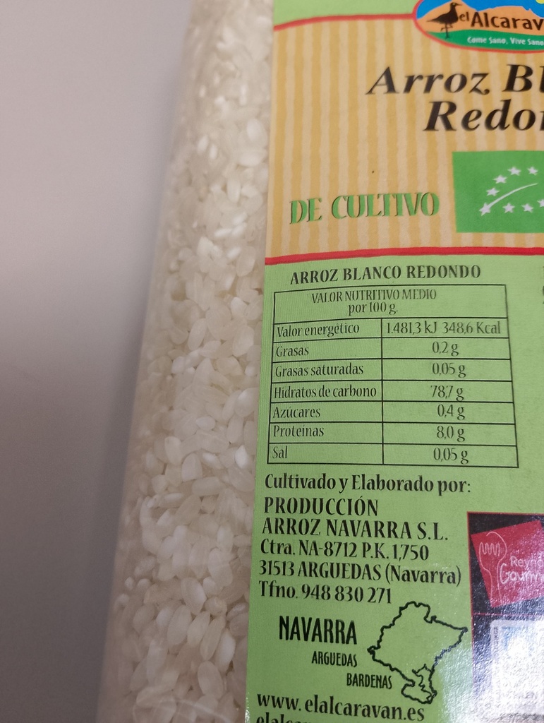 ARROZ BLANCO REDONDO El Alcaraván (1 kg)