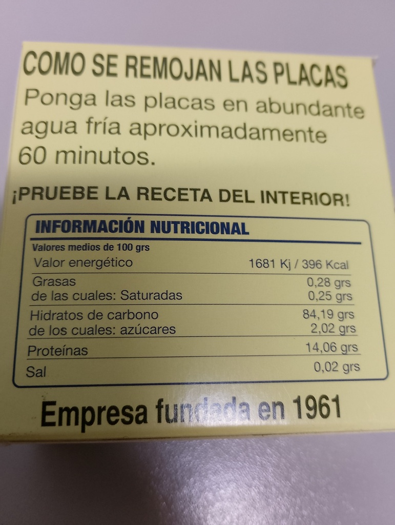 PLACAS PARA CANELONES Fadaic (80 gr)