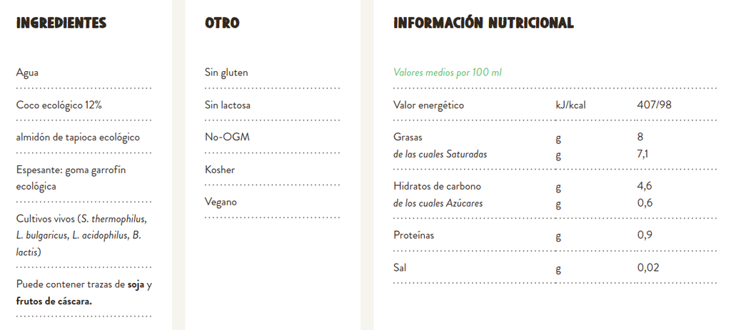 YOGURT DE COCO THE BRIDGE  (120 gr)