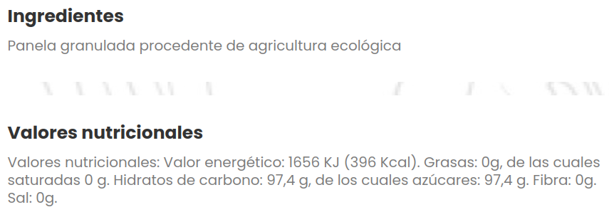 AZUCAR PANELA Equimercado (1 Kg)