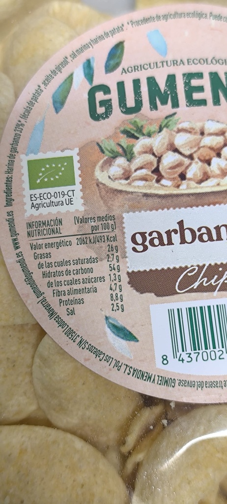 CHIPS DE GARBANZO