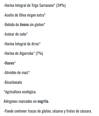 GALLETAS TRIGO SARRACENO Y ALBARROBA (200 g)