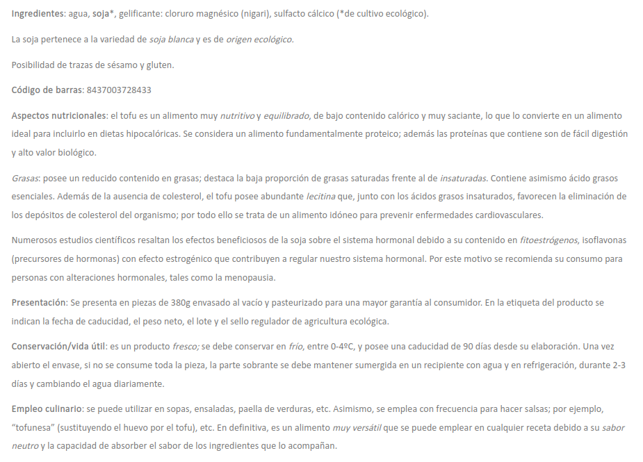 TOFU MOMEN Zuaitzo (250 gr)