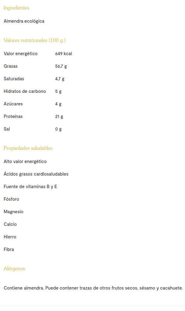 CREMA DE ALMENDRAS crunchy (210 g)