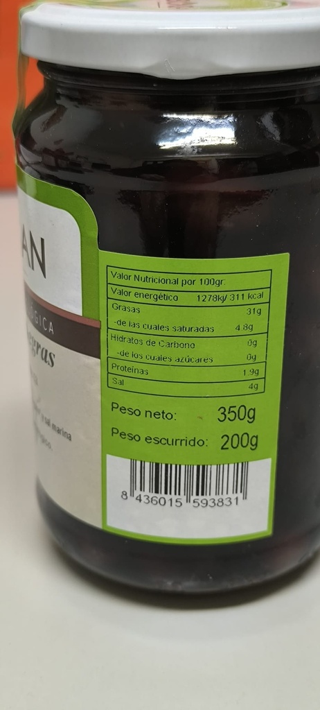 ACEITUNA NEGRA Biosan (200 gr)