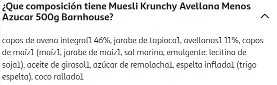 KRUNCHY AVELLANA MENOS AZUCAR (500 g)