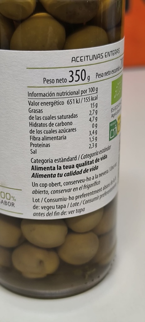 ACEITUNA MANZANILLA CAL VALLS (200gr)