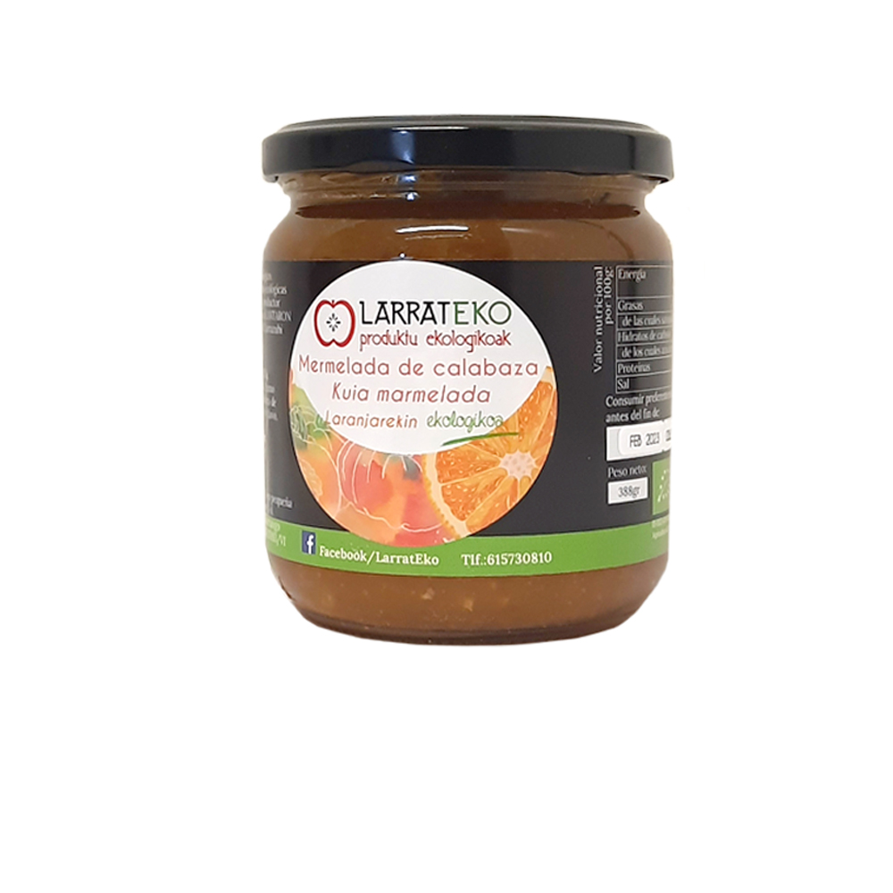 MERMELADA DE CALABAZA Y NARANJA Larrateko (388 g)