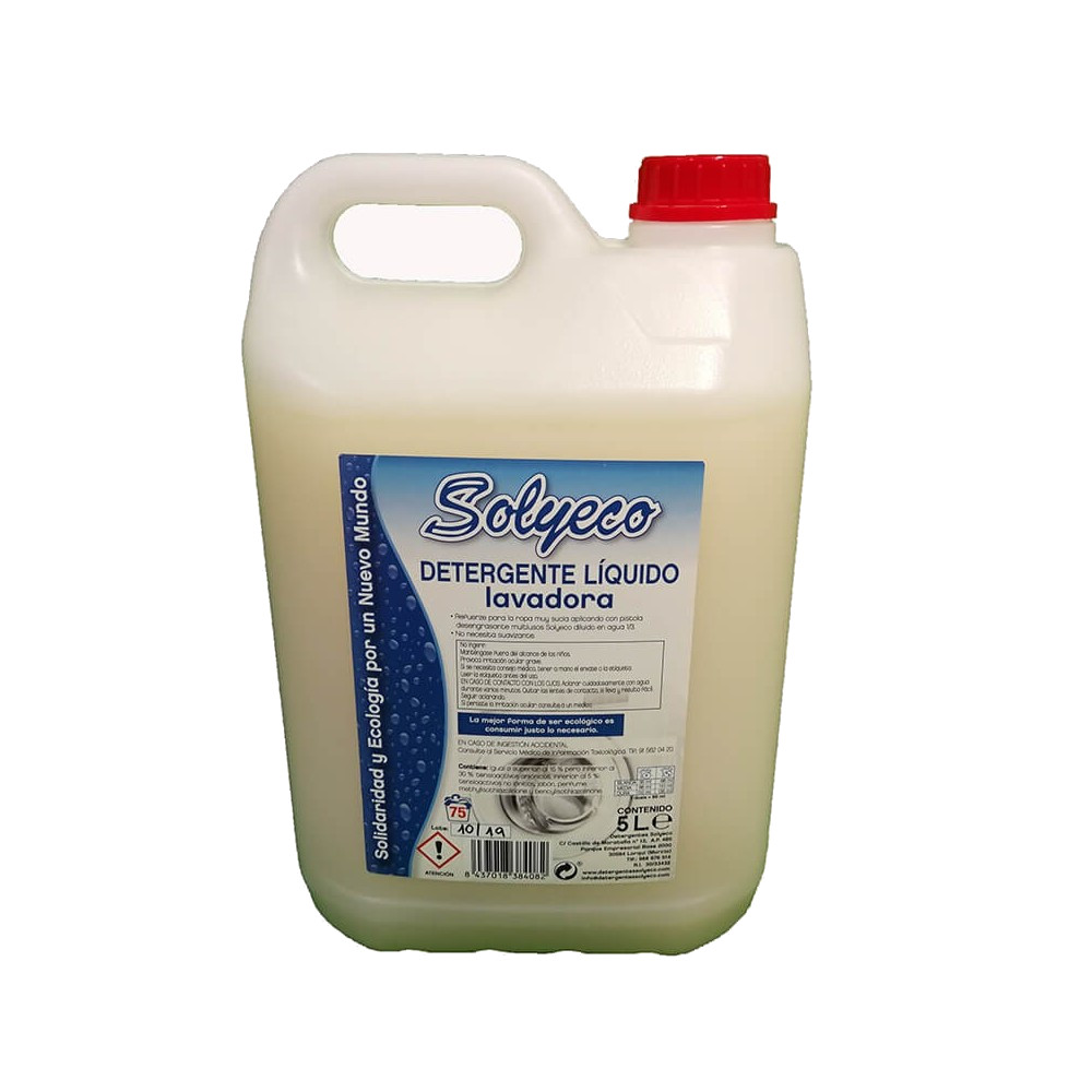 DETERGENTE LIQUIDO LAVADORA SENSIBLE Solyeco (5 L)*