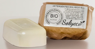 PASTILLA DE JABON CASERO DE ACEITE DE OLIVA 1ª PRESION EN FRIO Solyeco