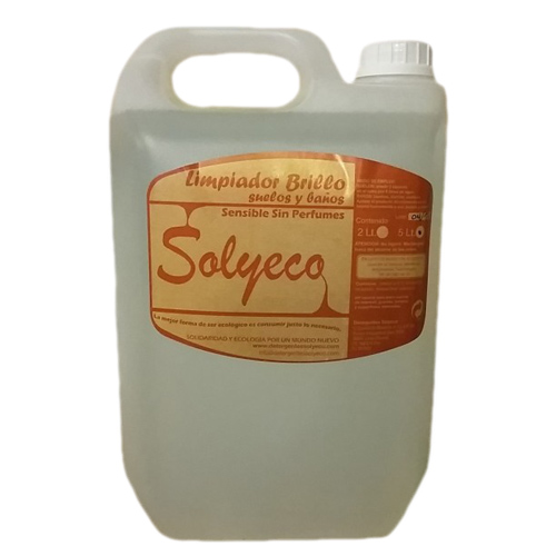 LIMPIADOR BRILLO SUELOS Y BAÑOS SENSIBLE Solyeco (5 Litros)*
