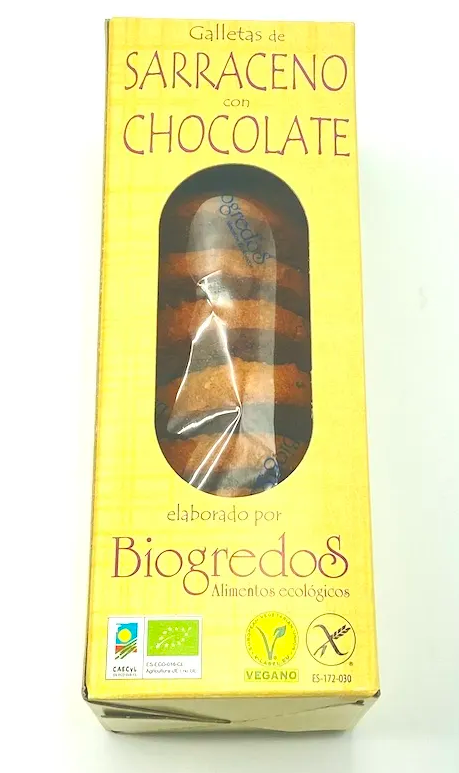 GALLETAS DE SARRACENO CON CHOCOLATE Biogredos (150 g) Cad 22/3.