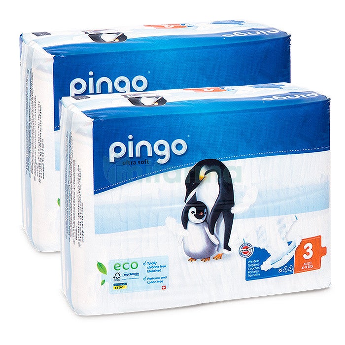 PAÑALES MIDI 4-9kg Pingo (2 x 44 und)