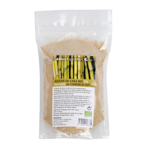 AZUCAR DE CAÑA SIN REFINAR Equimercado (750 g)