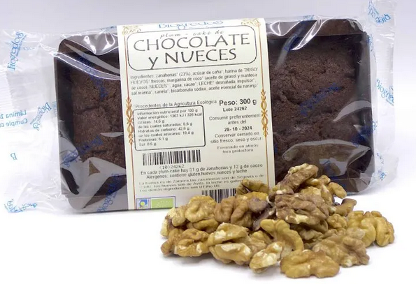 PLUM-CAKE DE CHOCOLATE CON NUECES Biogredos (300 g)