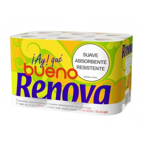 PAPEL HIGIENICO Renova (12 rollos)