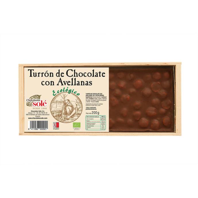 TURRON DE CHOCOLATE Y AVELLANAS Sole (200 g)