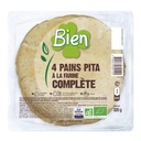 PAN DE PITA INTEGRAL Bien (4 und; 320 g) Cad 17/4.