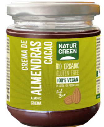CREMA DE CACAO Y ALMENDRAS Naturgreen (200 g) Cad 30/5.