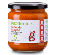 SALSA DE TOMATE CON CURCUMA Y JENGIBRE Gardeniers (330 gr)