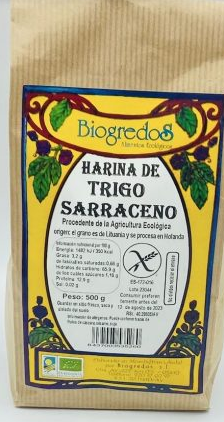 HARINA DE TRIGO SARRACENO SIN GLUTEN Biogredos (500 g)