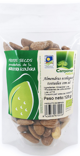 ALMENDRAS TOSTADAS CON PIEL CON SAL Campomar nature (125 g)