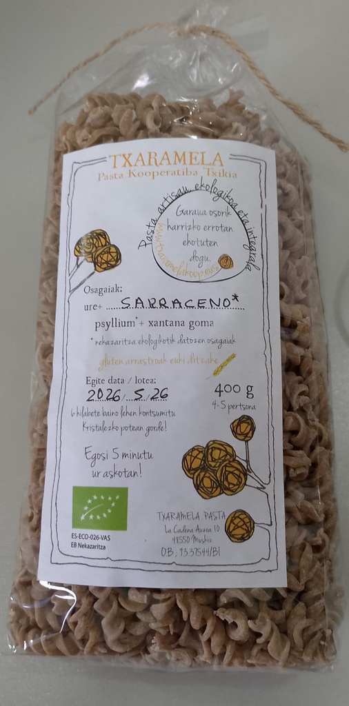 SARRAZENO KIRIBILAK Txaramela Pasta (400 g)