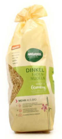 FIDEOS DE ESPELTA Naturata (250 g) Demeter