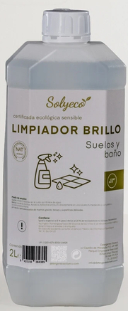 LIMPIADOR BRILLO SUELOS Y BAÑOS SENSIBLE Solyeco (2 L)