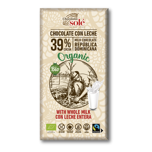 [2051150] CHOCOLATE CON LECHE 39% Sole (100 g)
