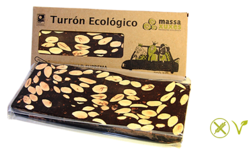 [3040030] TURRON DE CHOCOLATE CON ALMENDRAS Massaxuxes (200 gr)