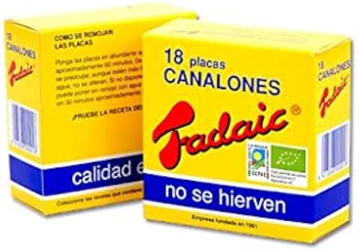 [2080220] PLACAS PARA CANELONES Fadaic (80 gr)