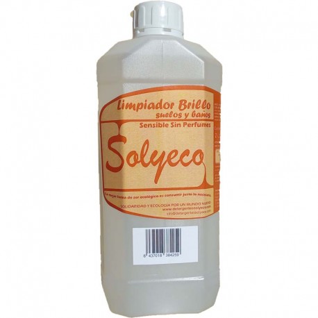 [3050130] LIMPIADOR BRILLO SUELOS Y BAÑOS SENSIBLE Solyeco (2 L)