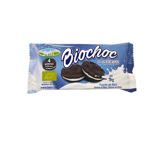 [3070000] GALLETAS BIOCHOC & CREAM Belsi (70 g; 4 uds)