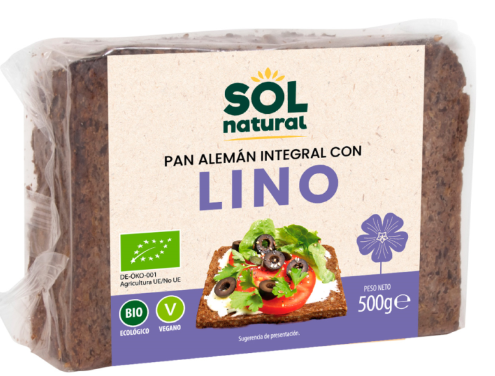 [1030349] PAN ALEMAN INTEGRAL CON LINO Sol Natural (500 g)