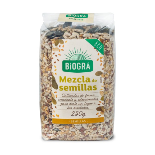 [2011062] MEZCLA DE SEMILLAS (GIRASOL, SESAMO, CALABAZA, LINO, AMAPOLA) Biogra (250 g)