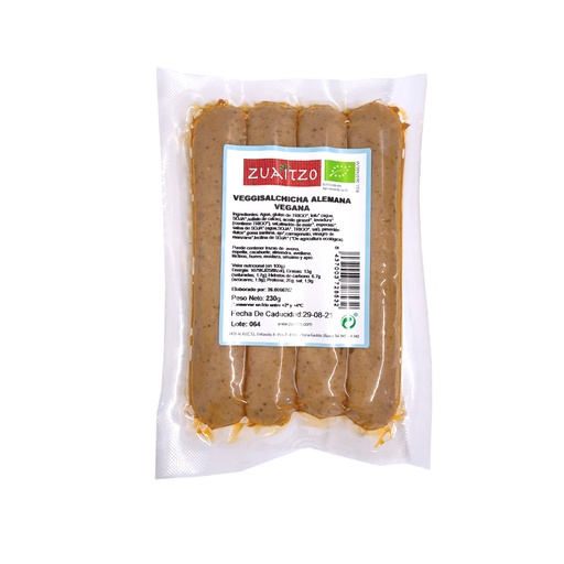 [2072120] SALCHICHA VEGANA ALEMANA Zuaitzo (230 g)