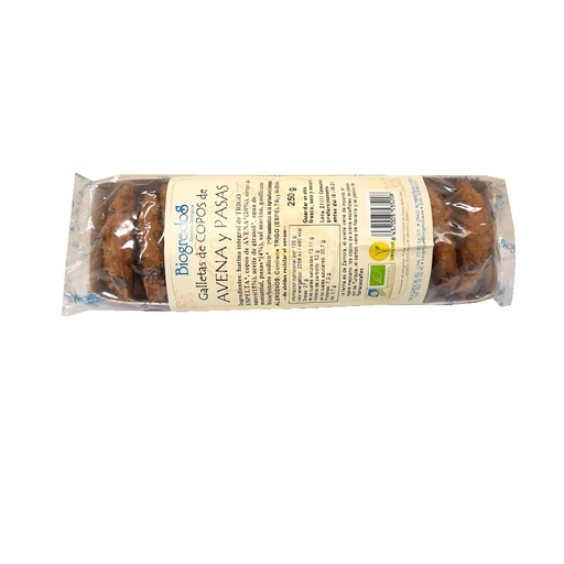[3070016] GALLETAS DE COPOS DE AVENA Y PASAS Biogredos (250 g)