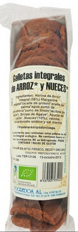 [3070020] GALLETAS DE ARROZ INTEGRAL Y NUECES Biogredos (200 g)