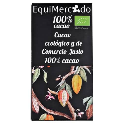[2051085] CHOCOLATE NEGRO 100% Equimercado (80 gr)